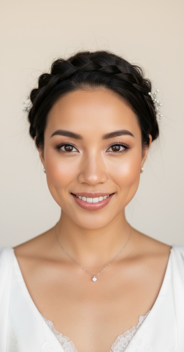 After Dutch Braid Wedding Hairstyle